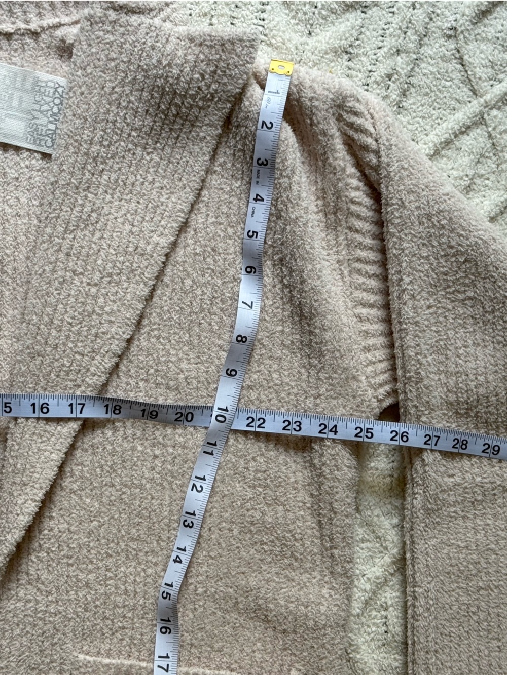 Barefoot Dreams Sand Dune Pink Cotton Ribbed Cardigan Large XL - Picture 9 of 16
